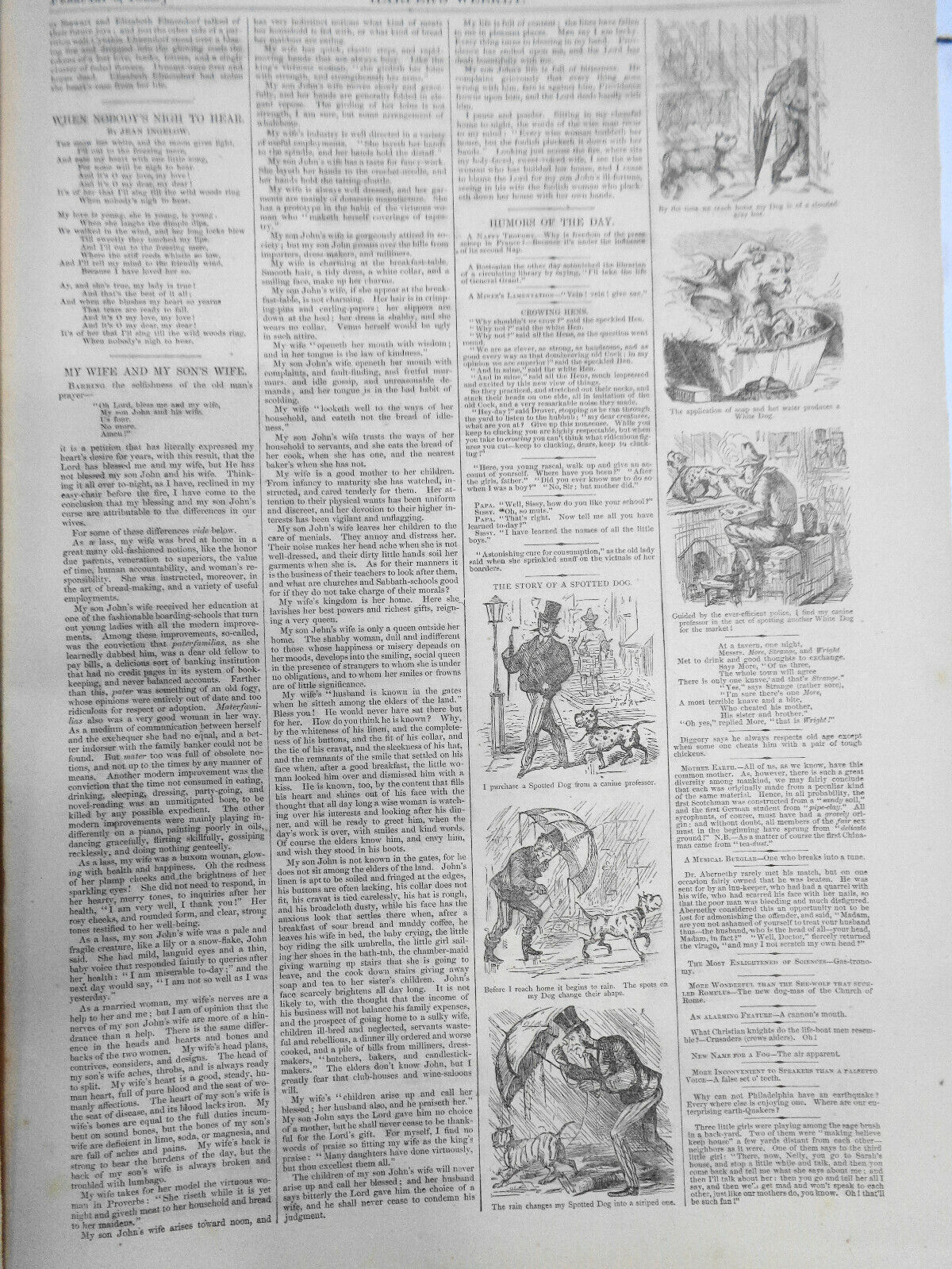 HARPER'S WEEKLY FEB 8, 1868 OVERLAND MAIL, PLANTATION SCENE, PAUPERS, ART SCHOOL