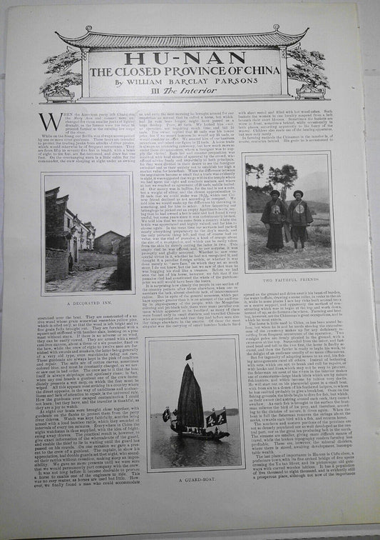 Hu-nan the Closed Province III, by William Barclay Parsons. Harper's Weekly 1900