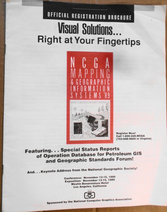 Visual Solutions... Right at your Fingertips. NCGA Mapping... -   Brochure, 1989