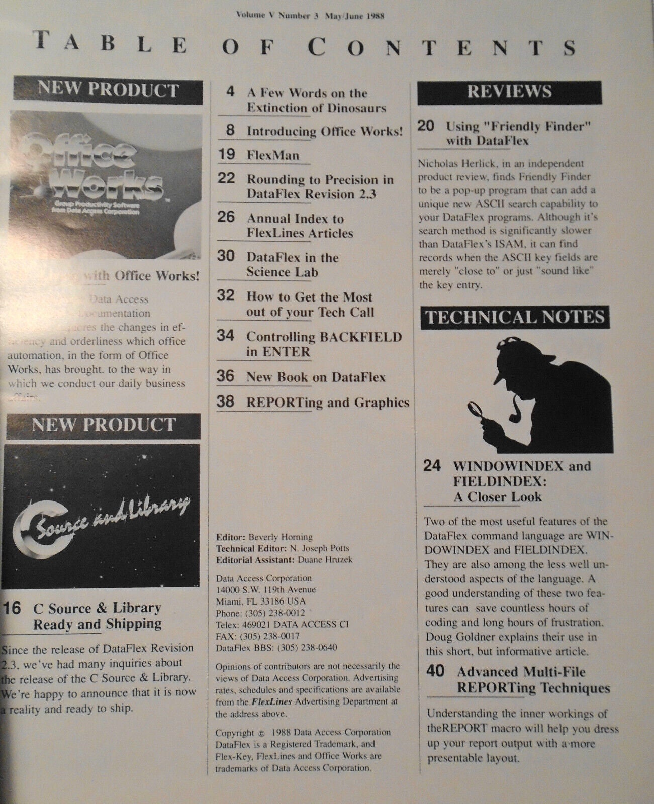Dataflex Applications Development Database Press Kit - 1988