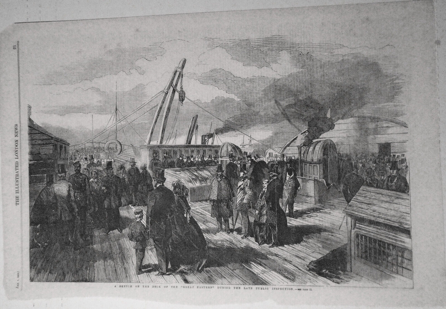 1859 - Deck Of The "Great Eastern" During The Late Public Inspection