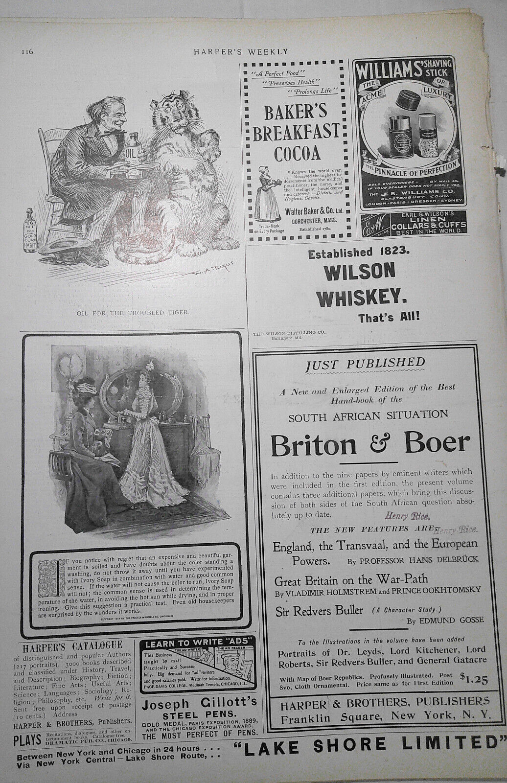 Harper's Weekly, February 3, 1900 - Boer War in South Africa; John Ruskin, etc