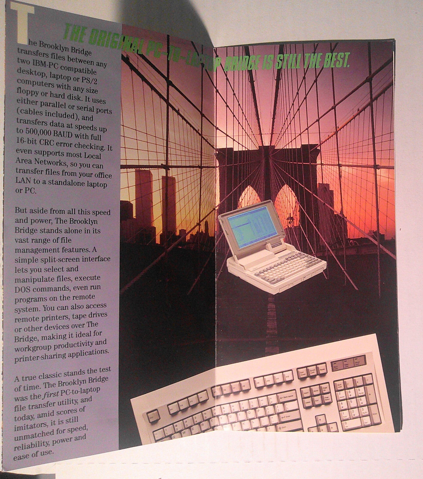 1987 The Brooklyn Bridge, by White Crane  Systems - 2 brochures, press release.