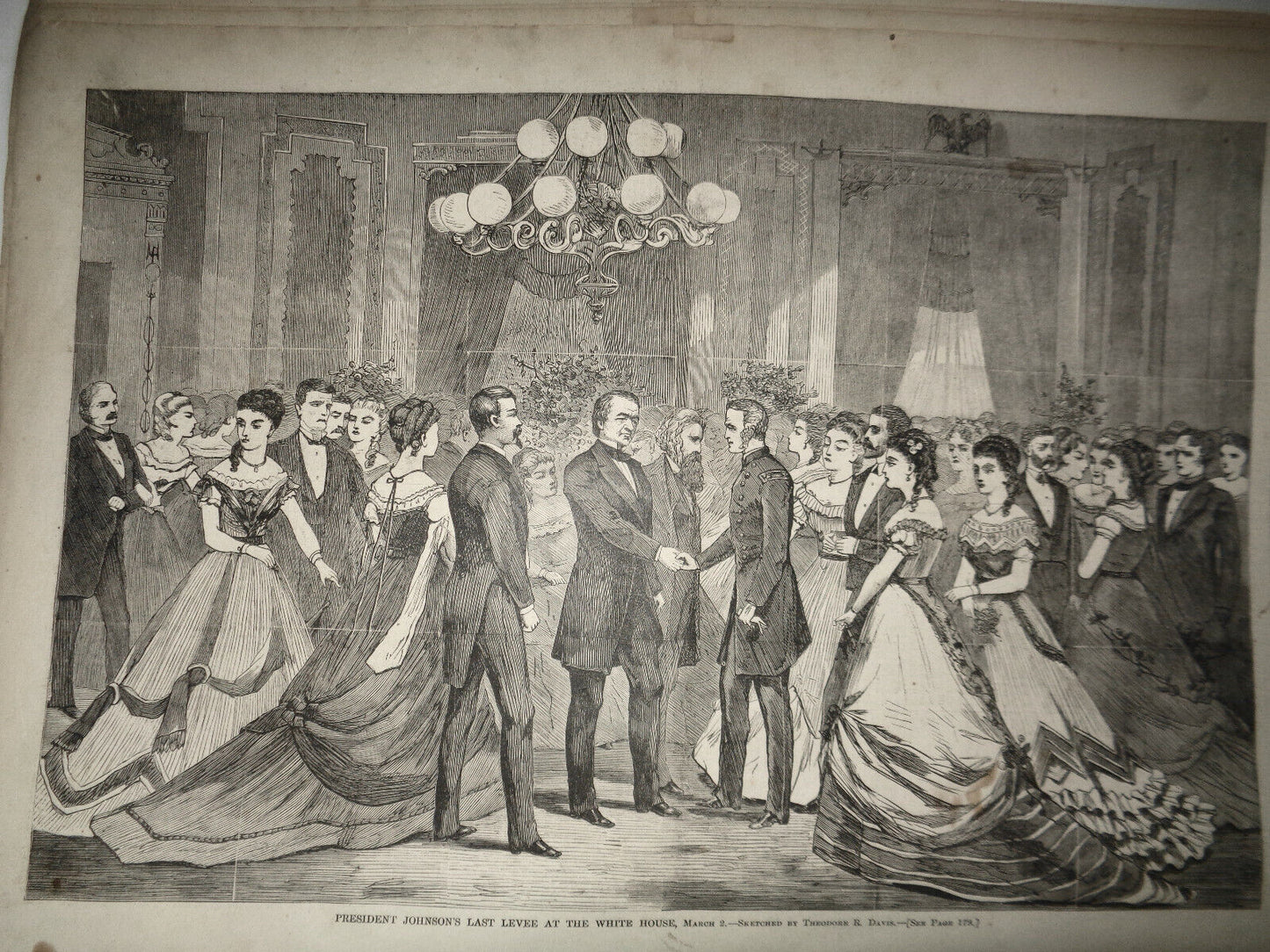 1868 Harper's Weekly March 21 - Impeachment of Johnson; Burning of Barnum Museum