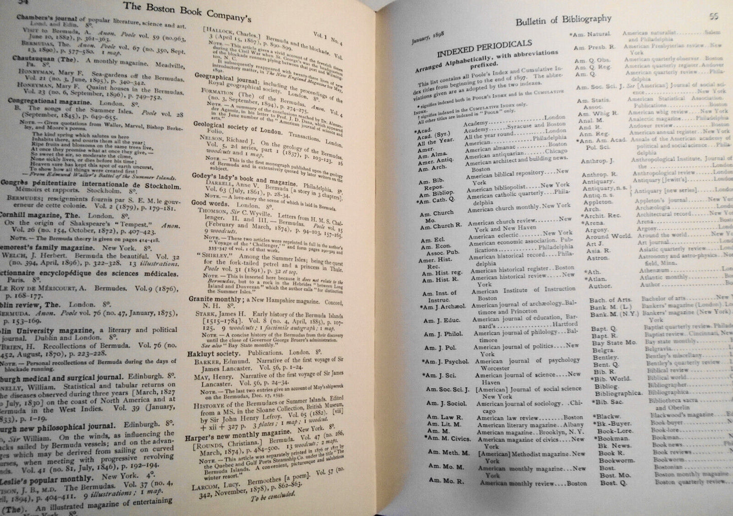 Bulletin of Bibliography, Volume 1, April 1897 to July 1899. Hardcover.