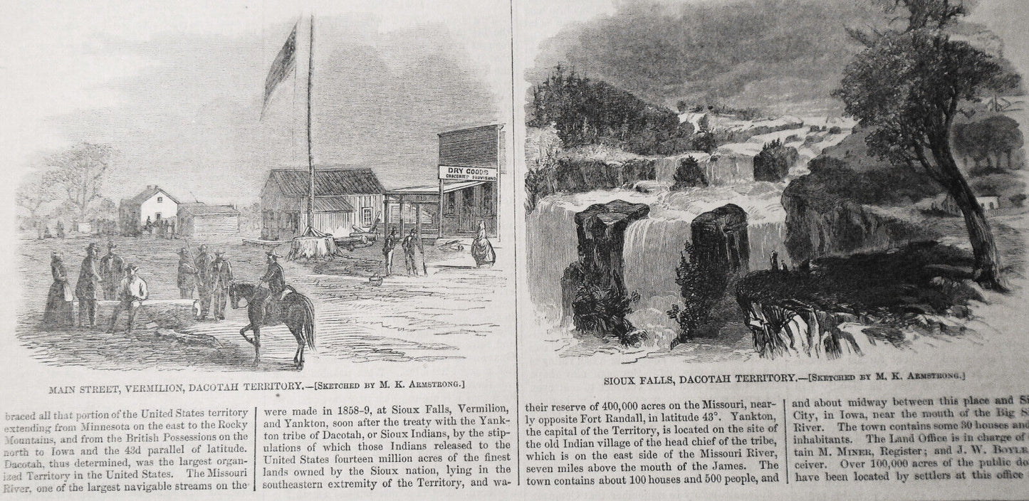 Dacotah Territory : 4 prints - Harper's Weekly October 28, 1865