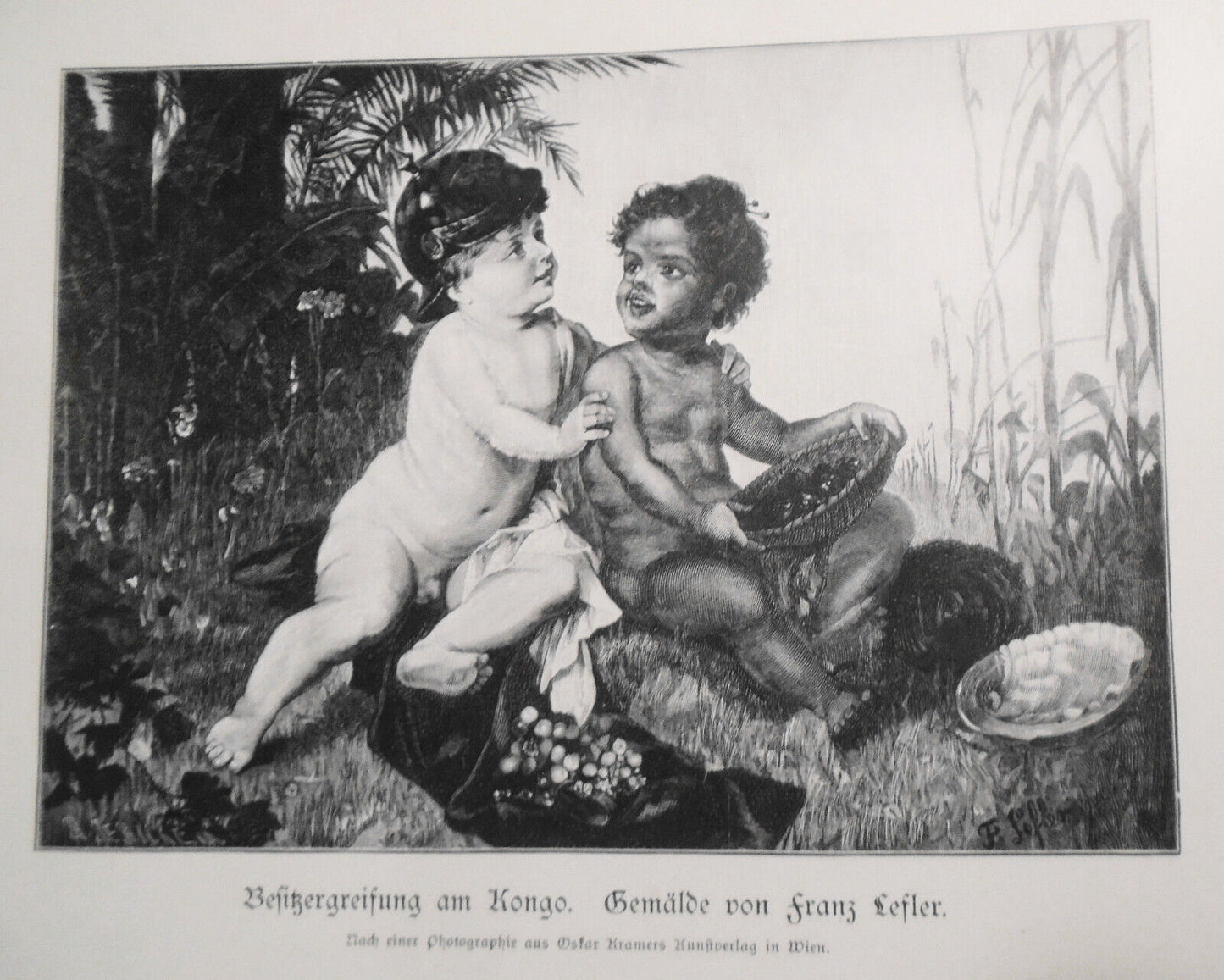 Befitzergreifung am Kongo - Franz Lefler + Gesangsunterricht Hugo Oehmichen 1886