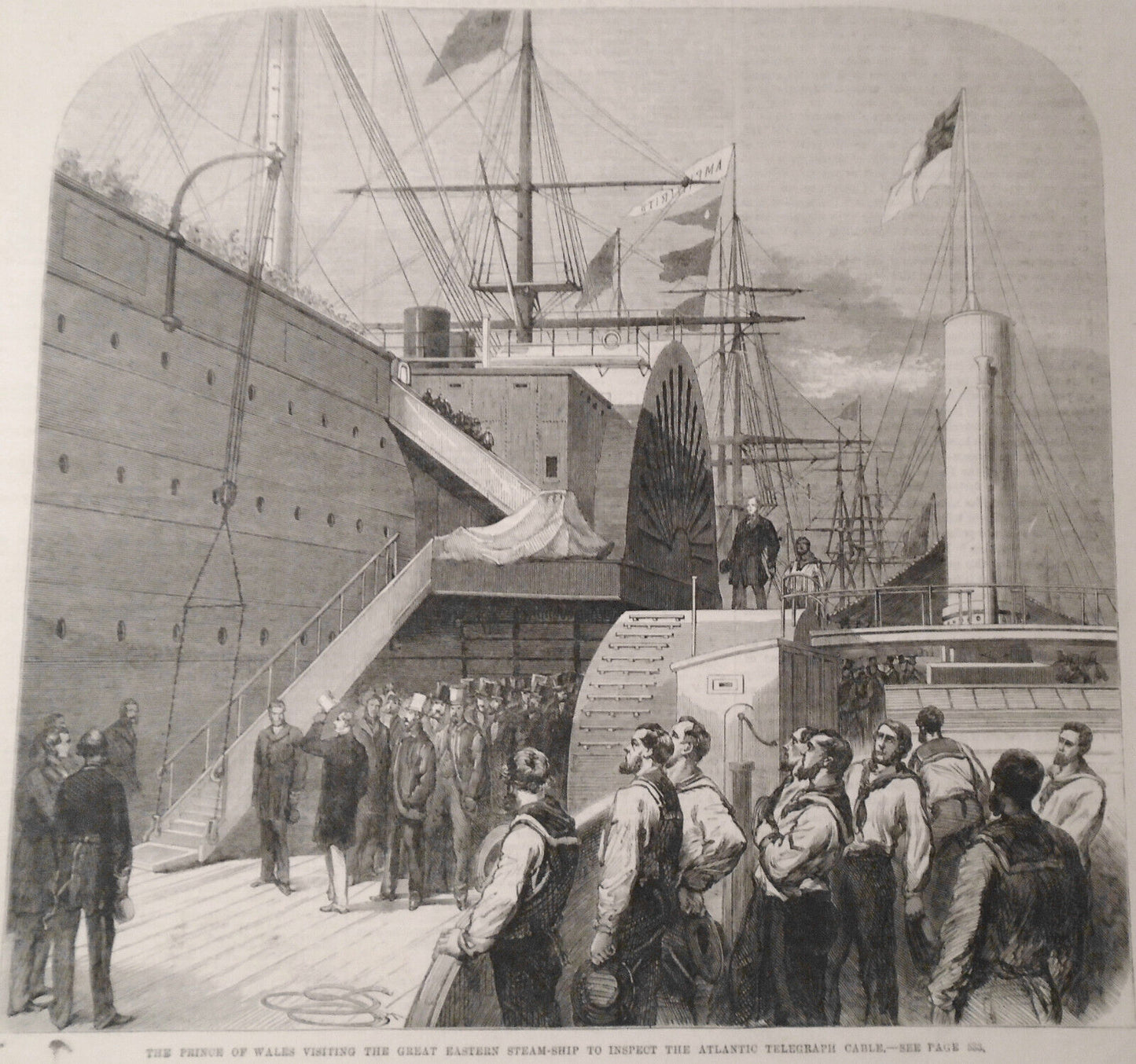 1865 Prince Of Wales Visits Great Eastern to Inspect Atlantic Telegraph Cable