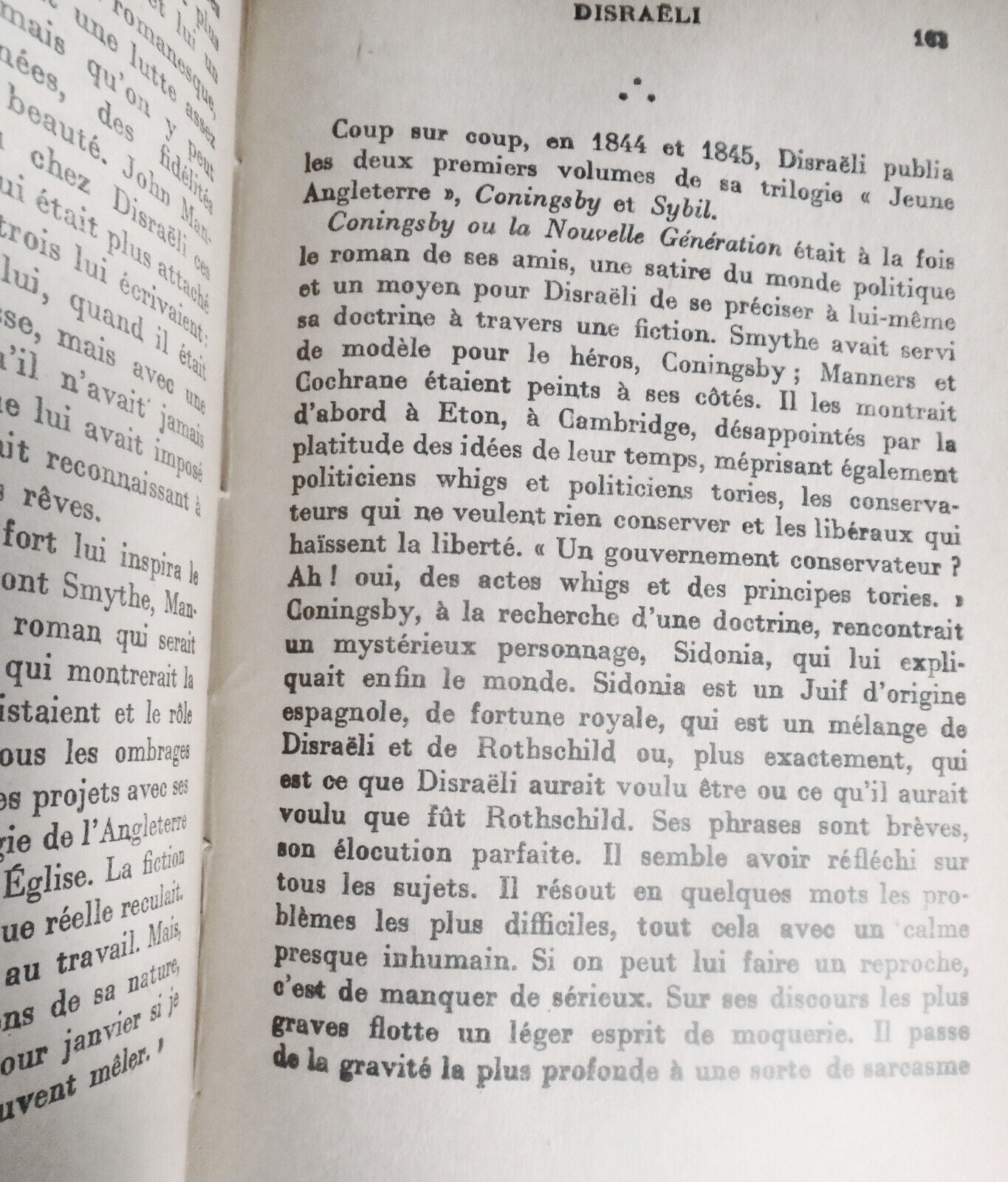 La vie de Disraeli, par Andre Maurois. 1927. Gallimard, Paris.