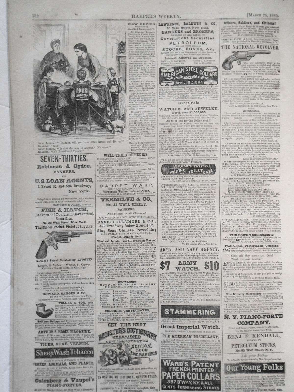 [US Civil War] Harper's Weekly March 25, 1865. Original complete issue