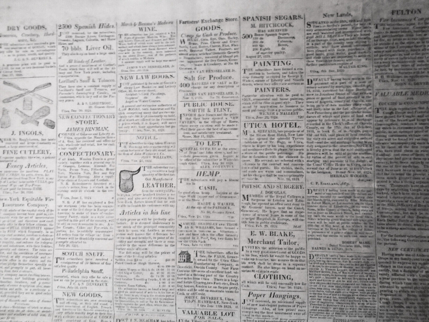 Utica Sentinel, January 18, 1825. General Lafayette Act in Congress & response..