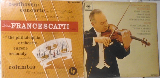 Zino Francescatti - 2 LP Lot : Beethoven, Mendelssohn, Bruch Violin Concertos