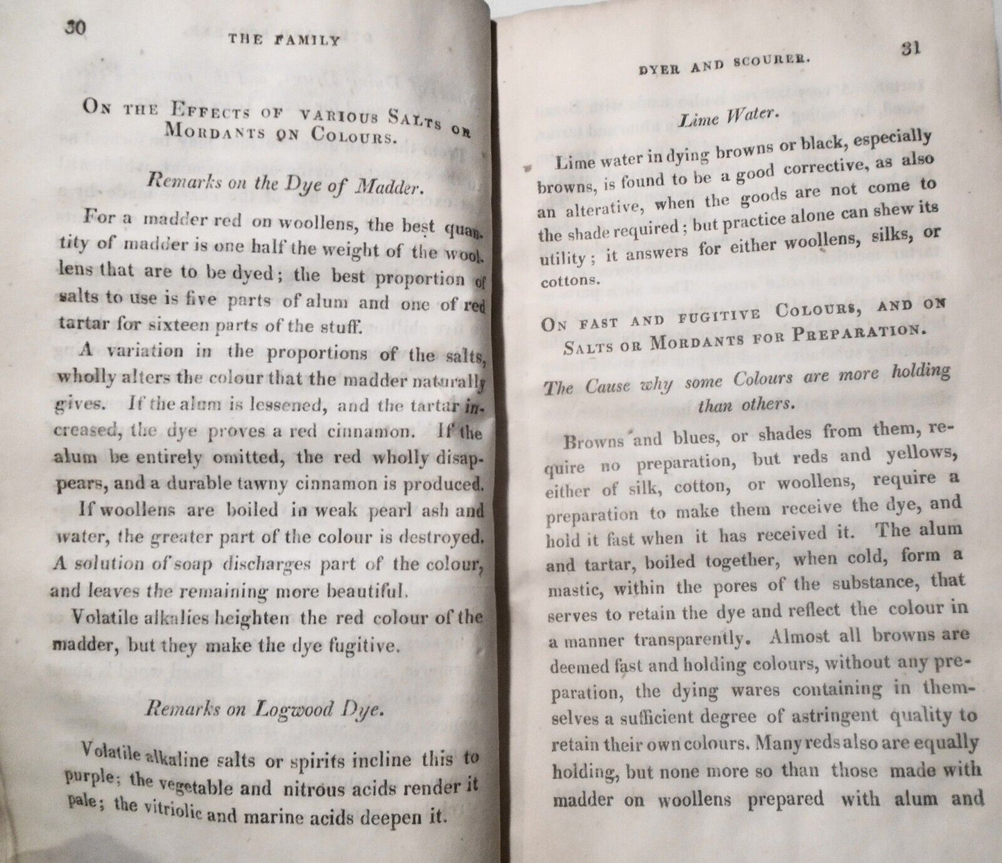 1818 The Family Dyer and Scourer, by William Tucker. 2nd ed