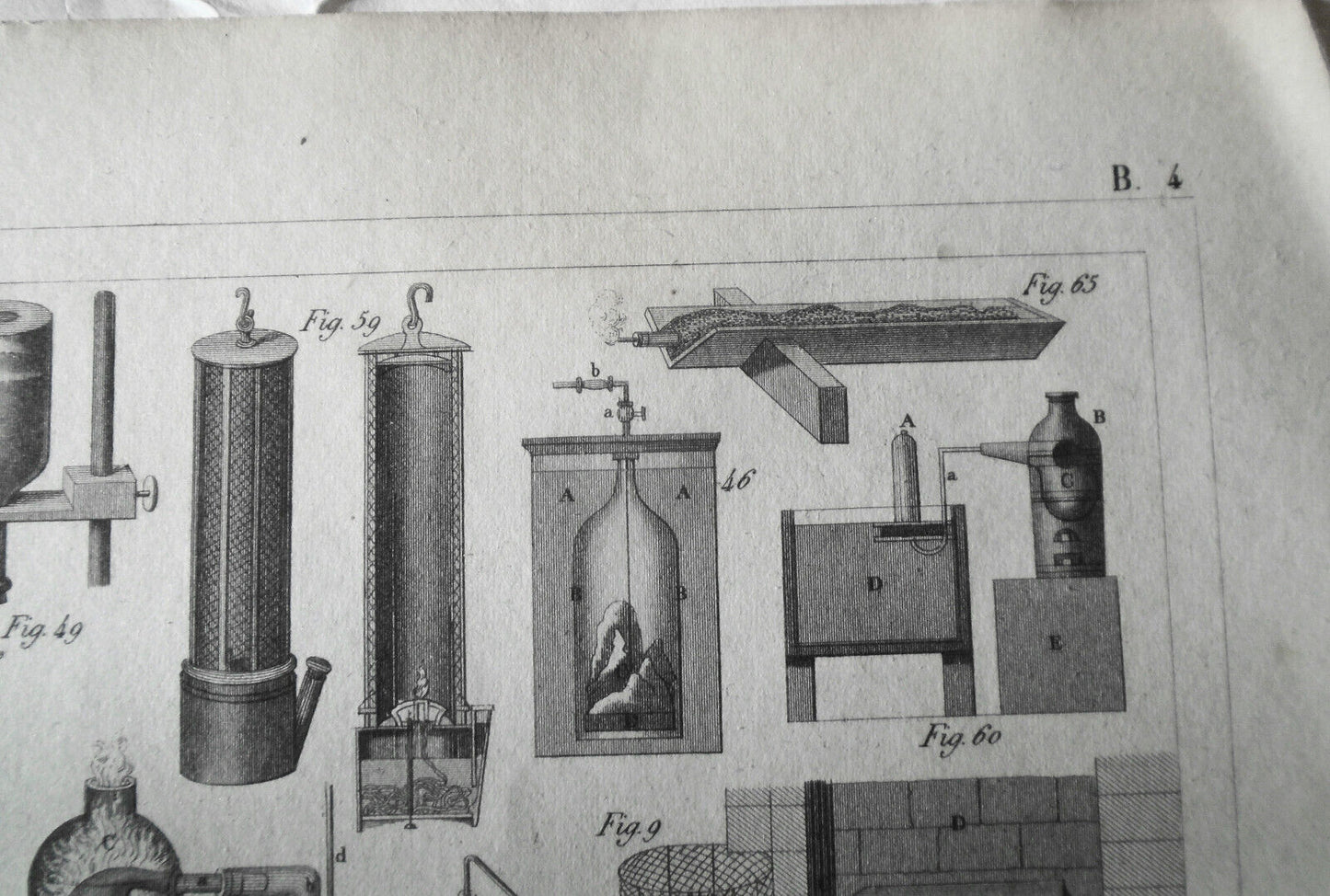1851 Scientific instruments, Chemistry - Original print - G. Heck; Henry Winkles