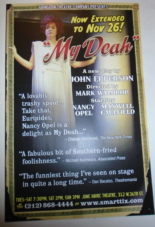 MY DEAH - 2006 poster, June Havoc Theatre, New York City Abingdon Company