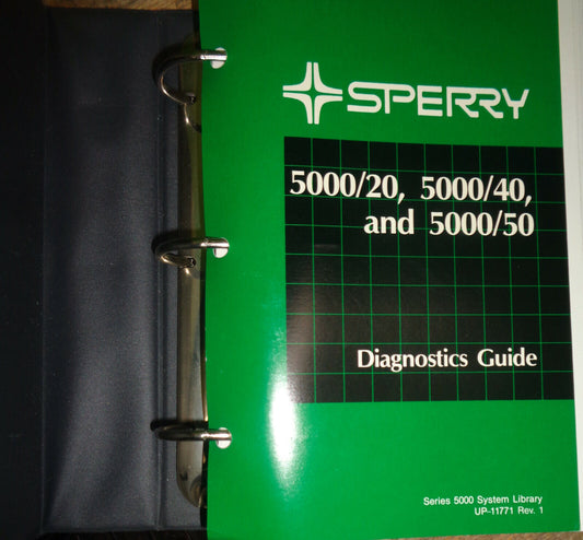 Sperry 5000/20, 5000/40, and 5000/50 Diagnostics Guide & Site Preparation 1986