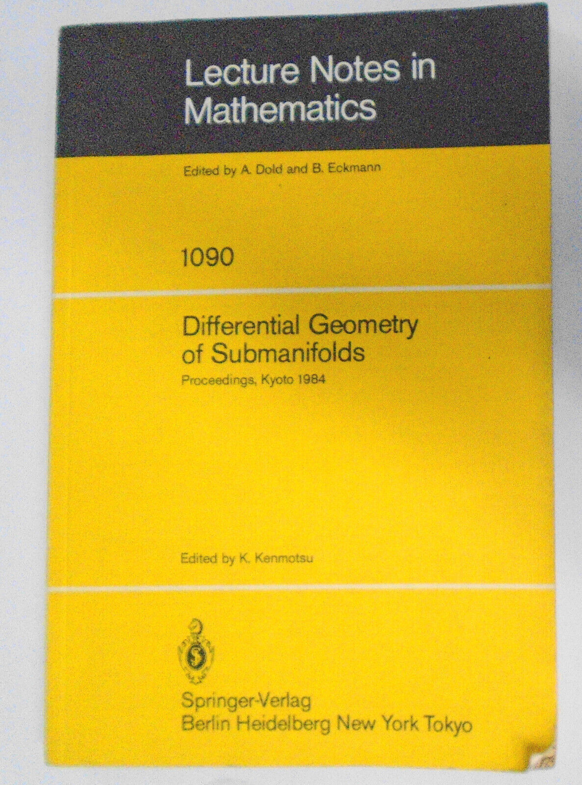 Lecture Notes in Mathematics Ser.: Differential Geometry of Submanifolds : 1984