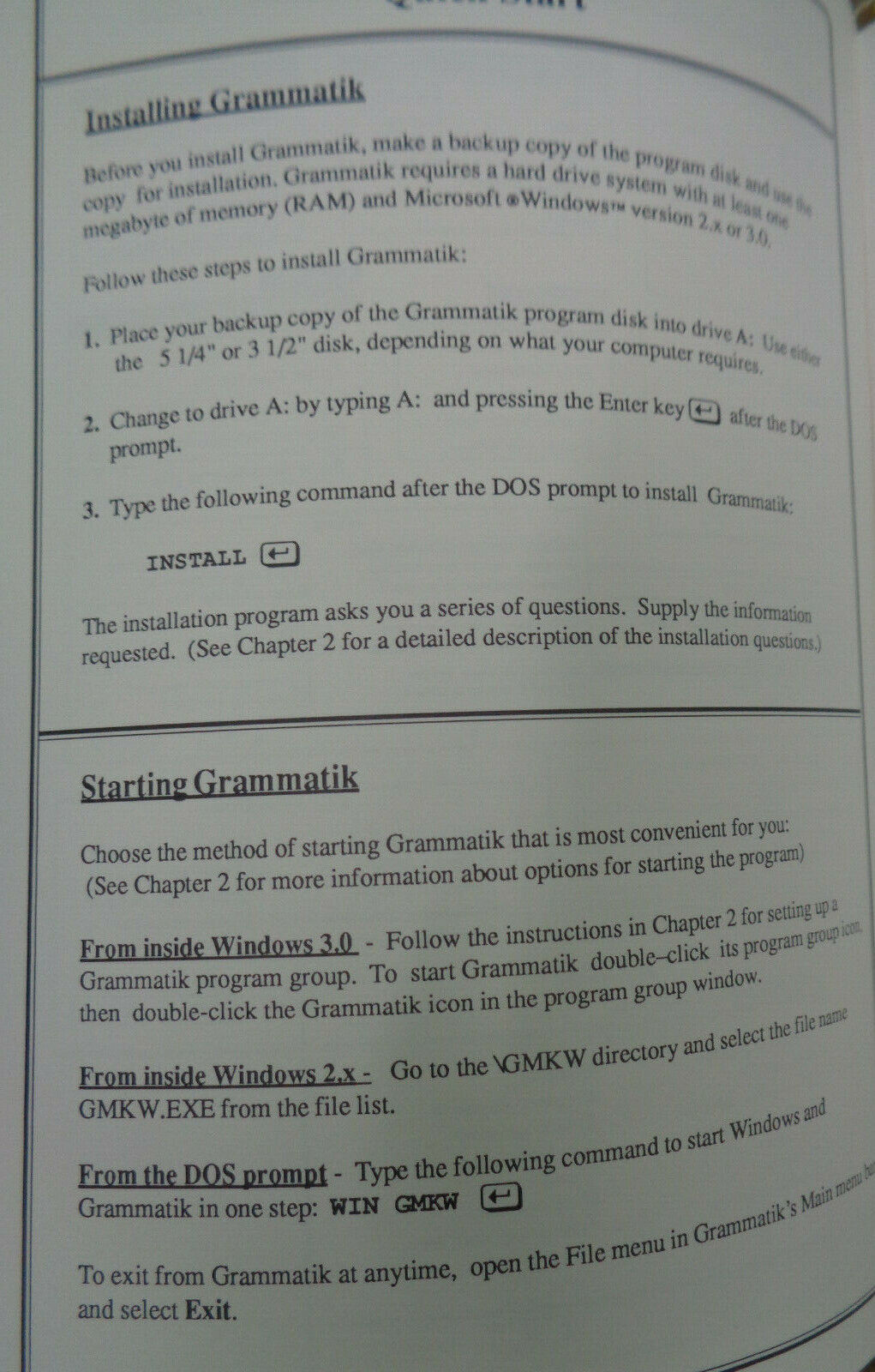 Gram-mat-ik Windows [Grammatik] - by Reference Software - 1990.