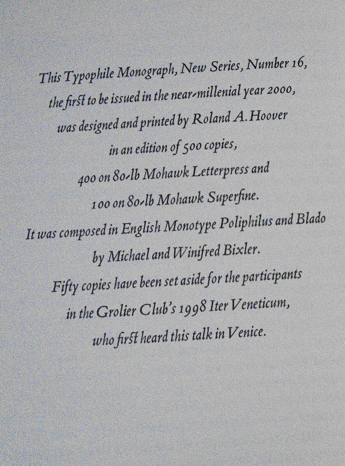 Some notes on printing & publishing in Renaissance Venice, by C.M. Bajetta.
