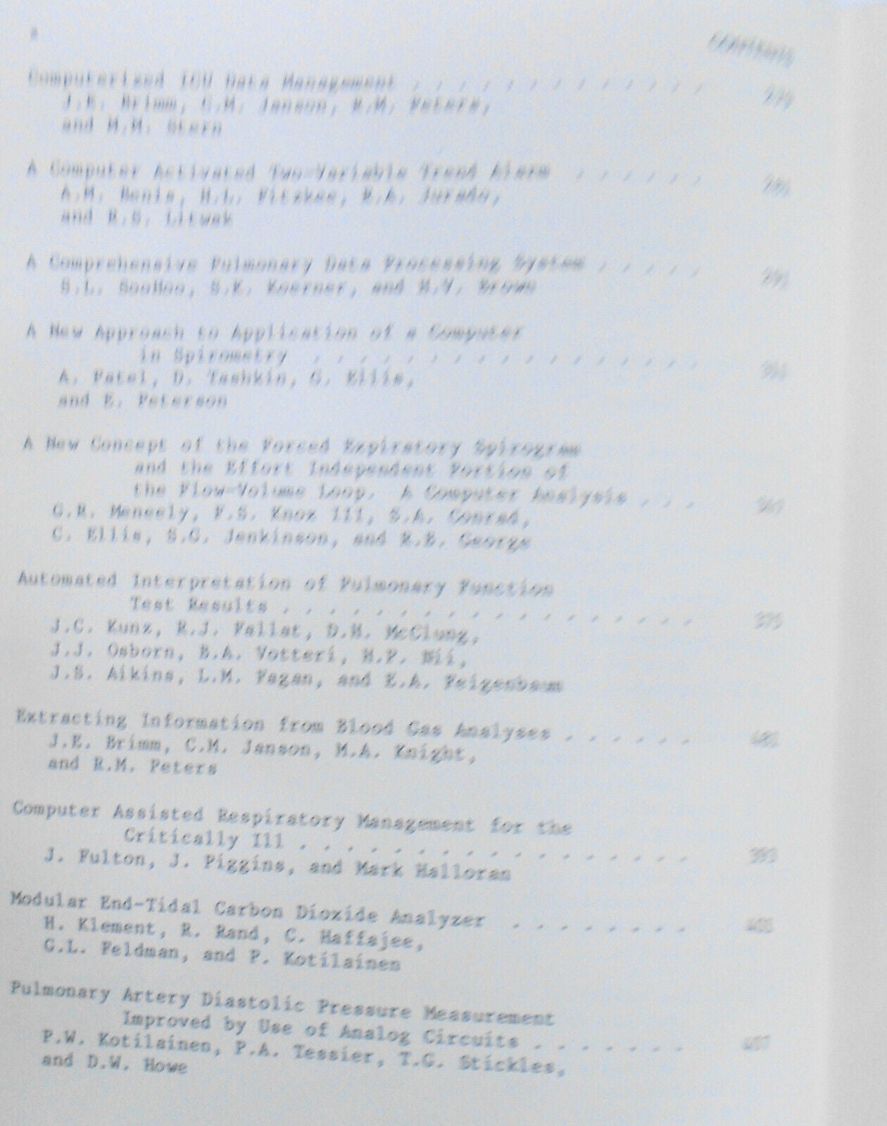 Computers in critical care and pulmonary medicine, by Sreedhar Nair. 1st ed 1980