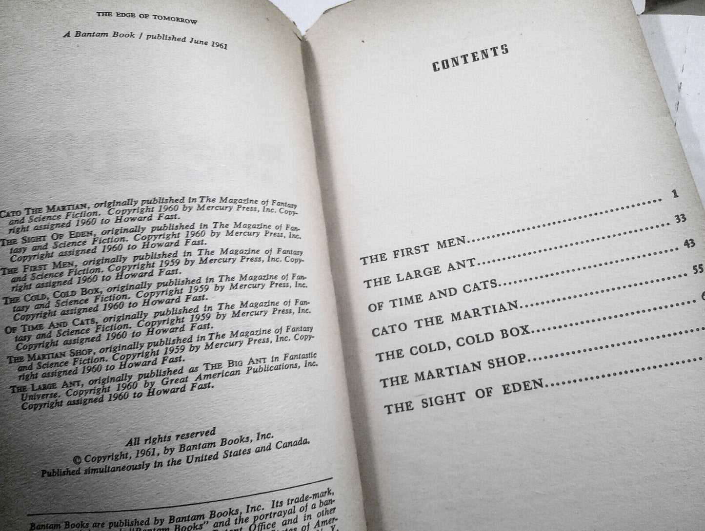 6 vintage science fiction first printing paperbacks lot