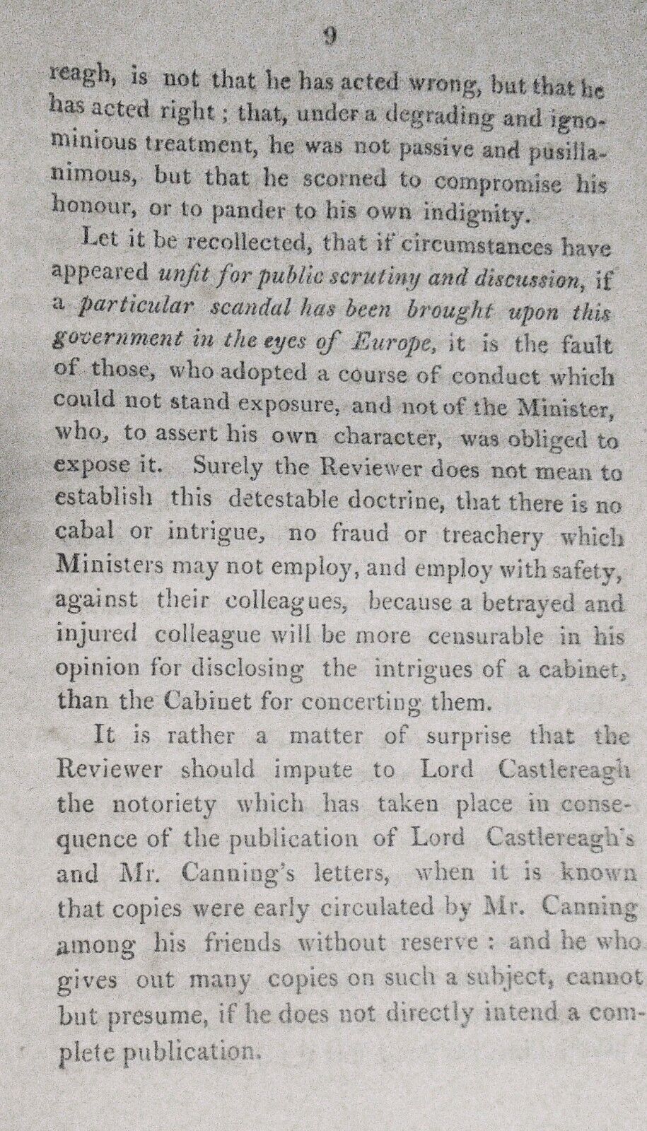 1810 An Answer To The Strictures Of The Quarterly Review (N. 4) Canning & Camden