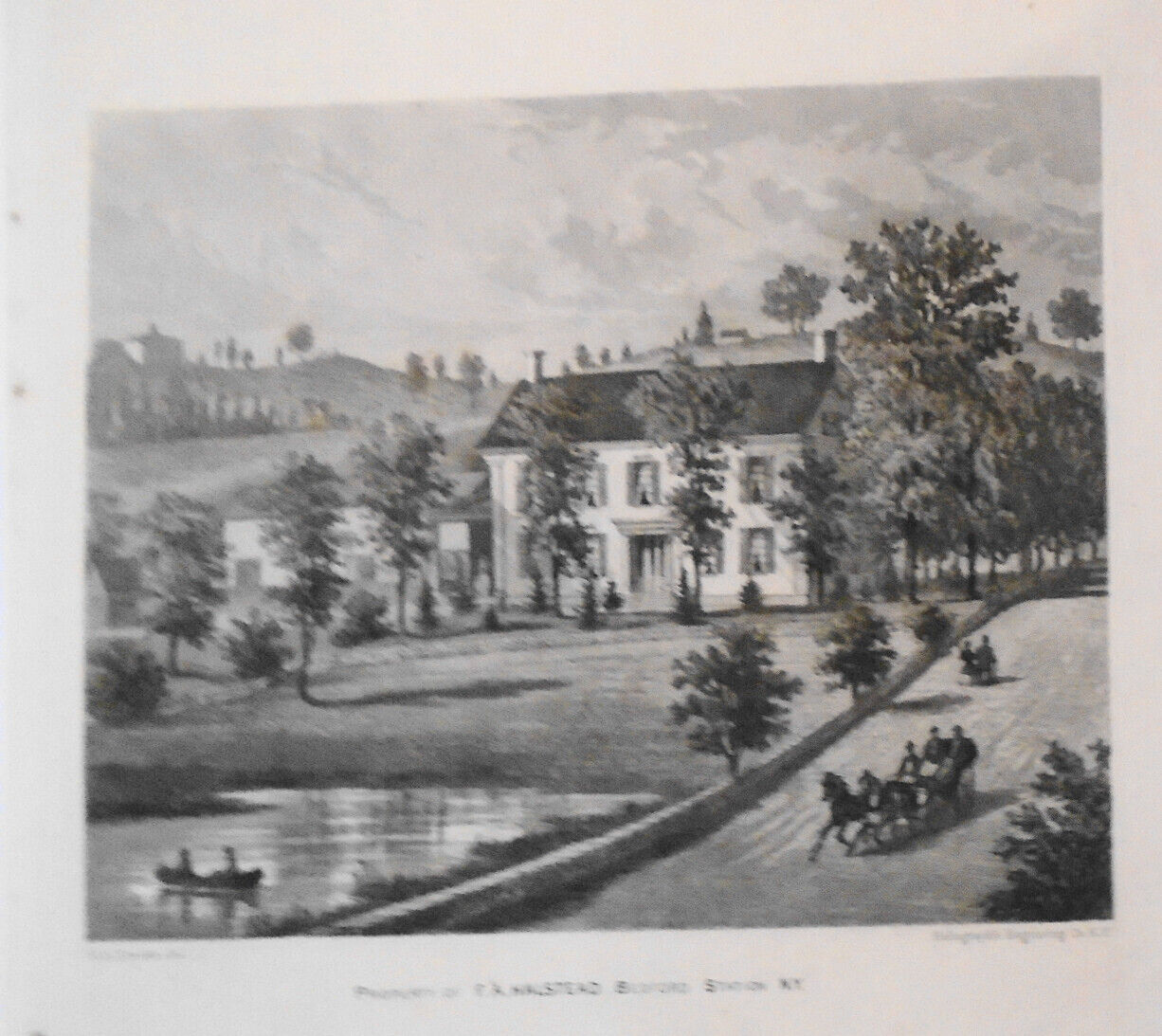 1867 Westchester engraving: Halstead Homestead, and Inland Vale Libby residence