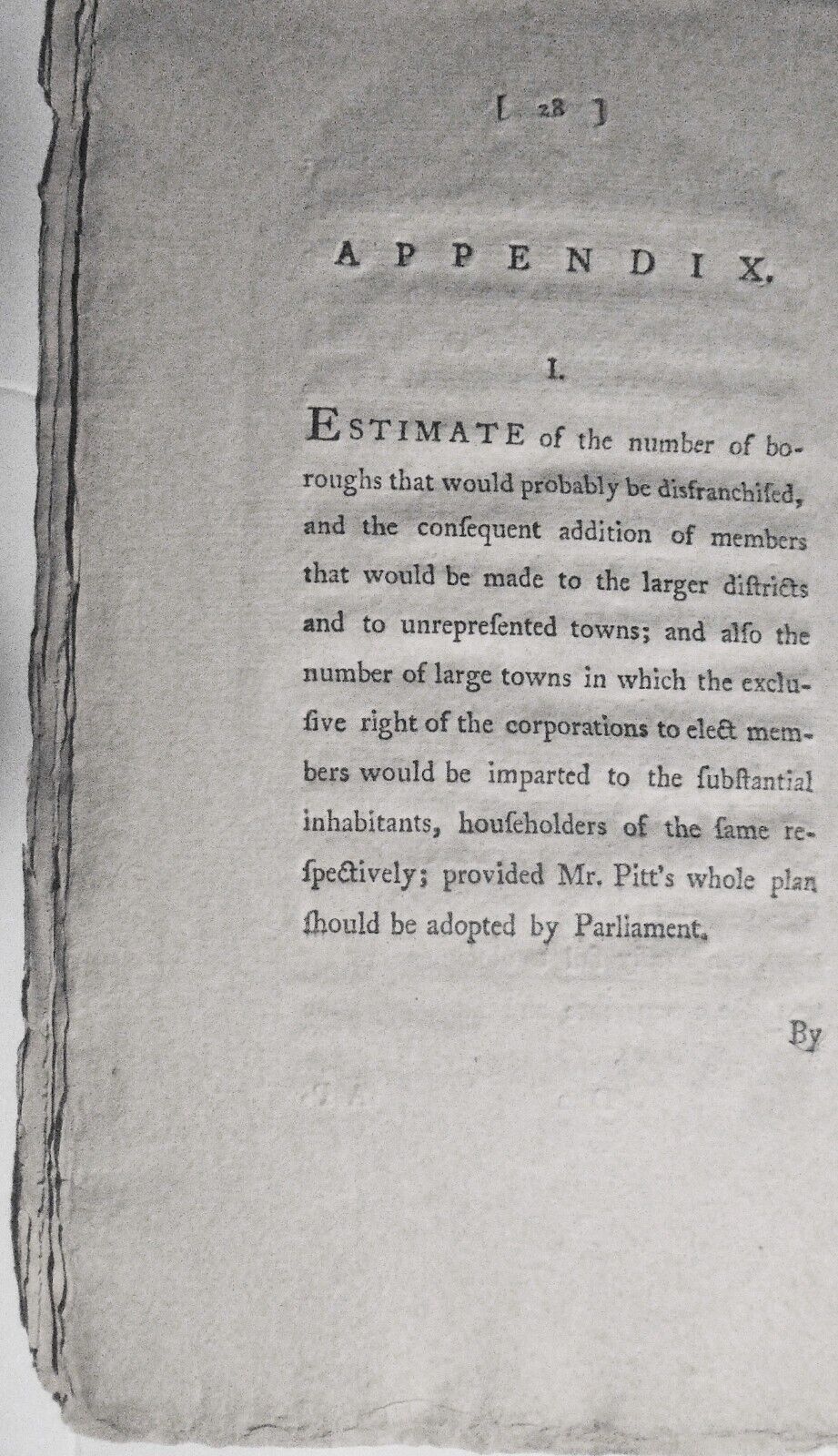 1785 A summary explanation of the principles of Mr. Pitt's intended bill ...