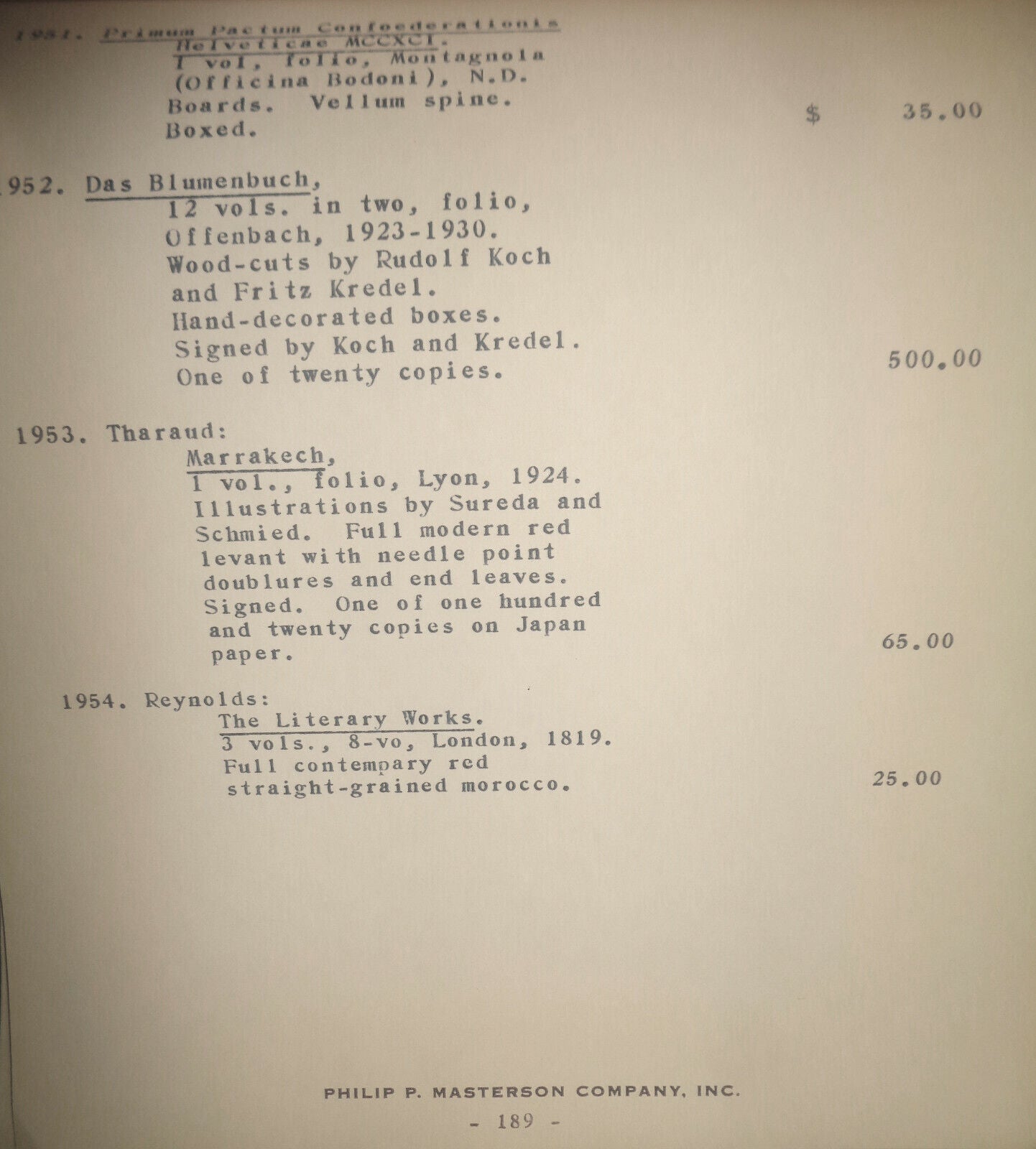 Appraisal - Estate of Mary Flagler Cary - Typographical Books, Fine Presses 1967