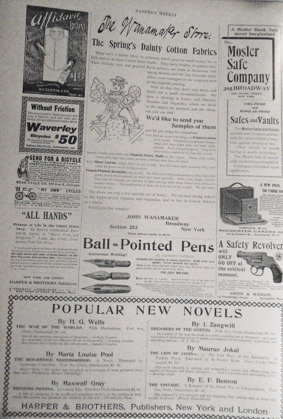 Harper's Weekly  April 2, 1898 - Original Remington - Training Cavalry; Cuba etc