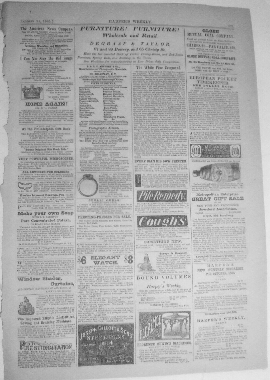 A Slight Misunderstanding, original cartoon in Harper's Weekly October 21, 1865