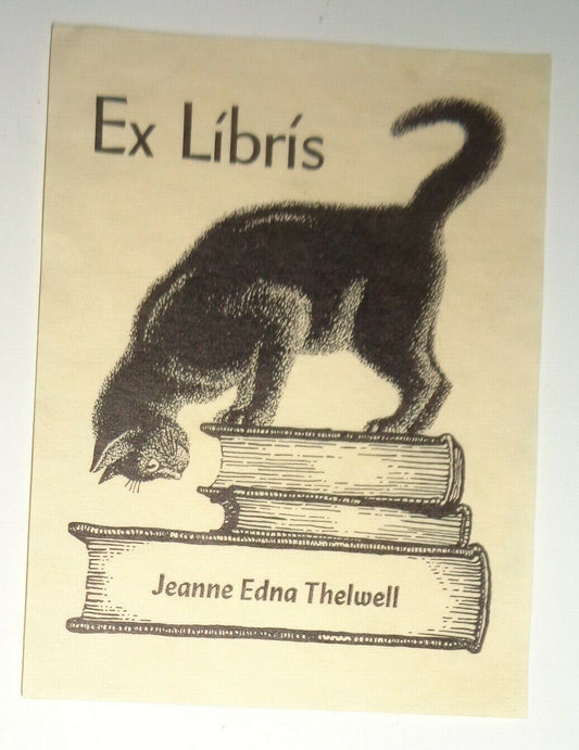 Jeanne Edna Thelwell Ex-Libris Bookplate