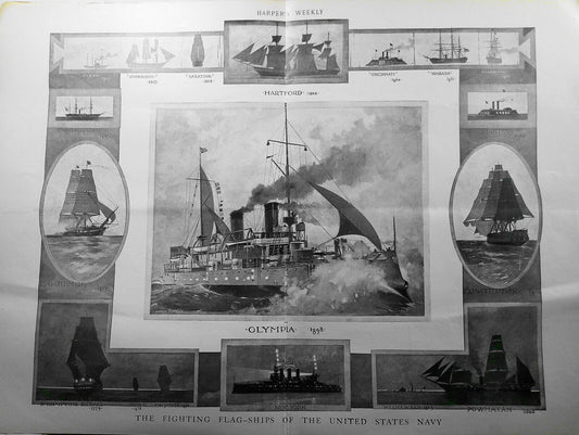 The Fighting Flag-Ships of the United States Navy -  Harper's Weekly, 3/24/1900