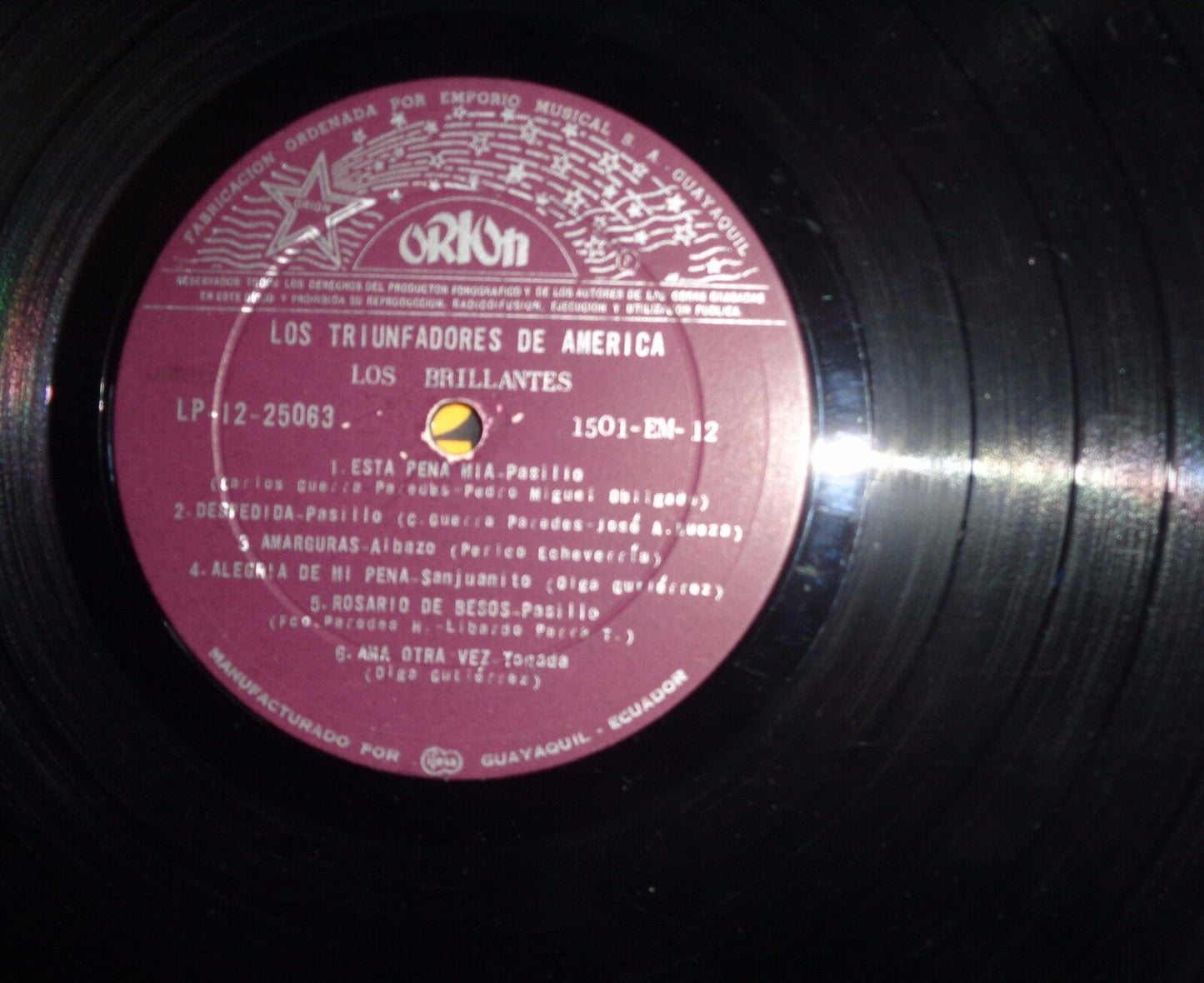 TRIO LOS BRILLANTES -- LOS TRIUNFADORES DEL FESTIVAL DE LA MUSICA ... vinyl  LP