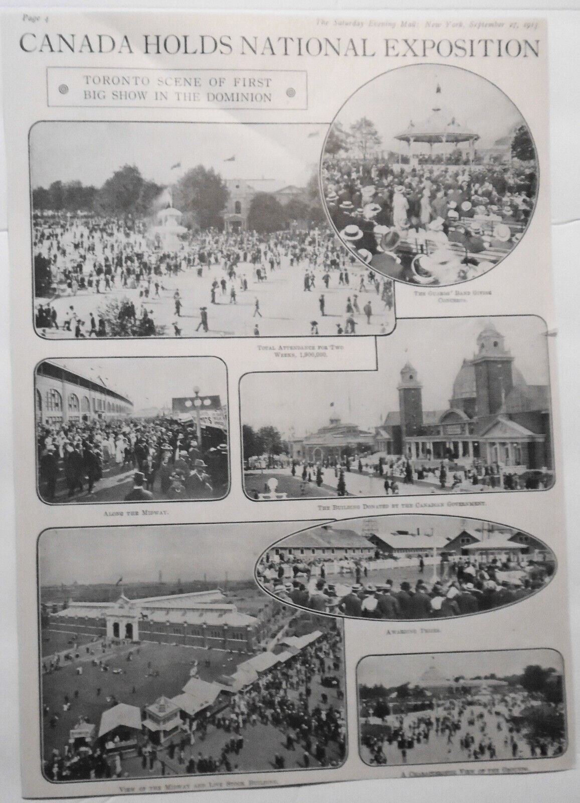 1913 Mineola and Nassau Horse Show, NY - Saturday Evening Mail original, Sept 13