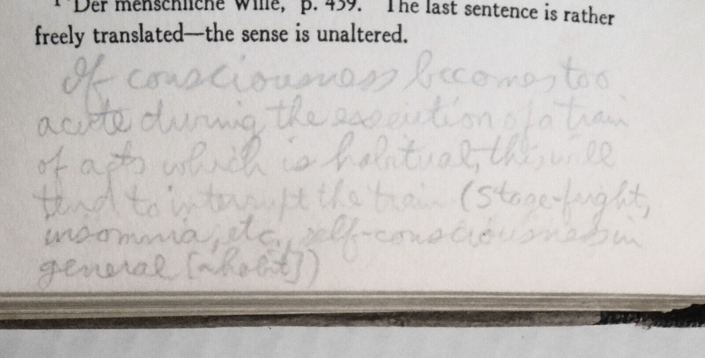 William James: Habit SIGNED by Robert S Mulliken Nobel Prize winner in Chemistry