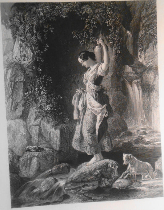 1859 La Nymphe du Torrent, by D. Maclise.