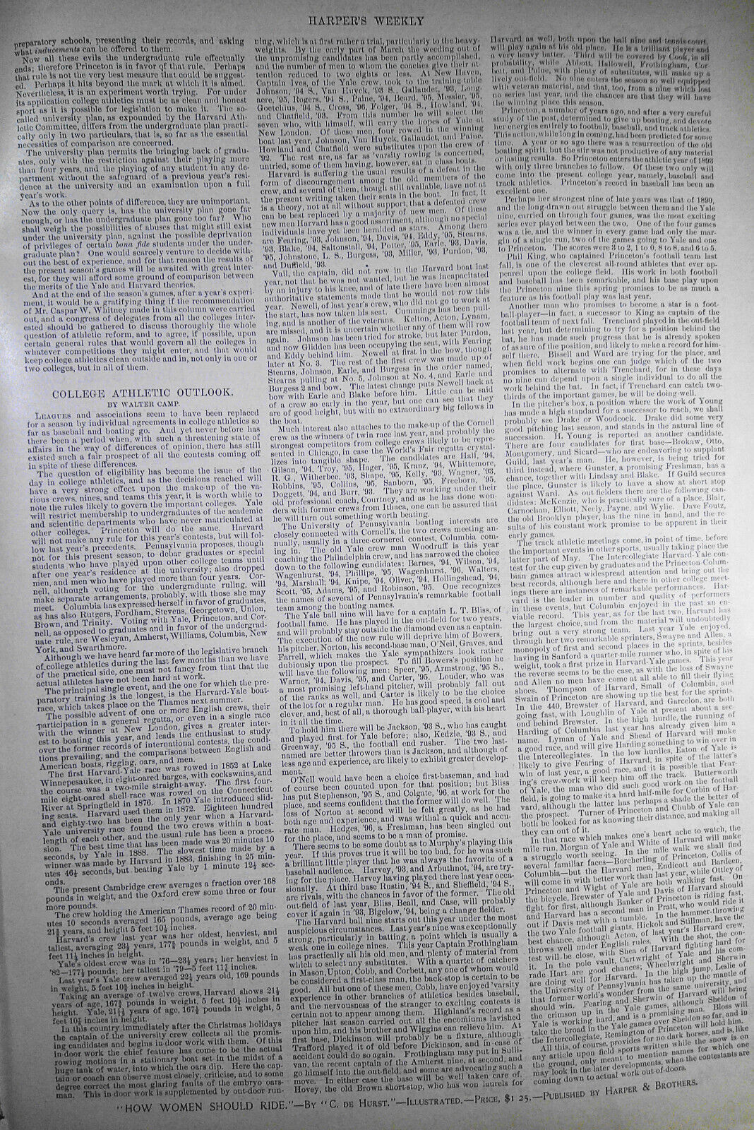 Harper's Weekly, April 1, 1893 - Annexation Question, Hawaii; Rio De Janeiro etc
