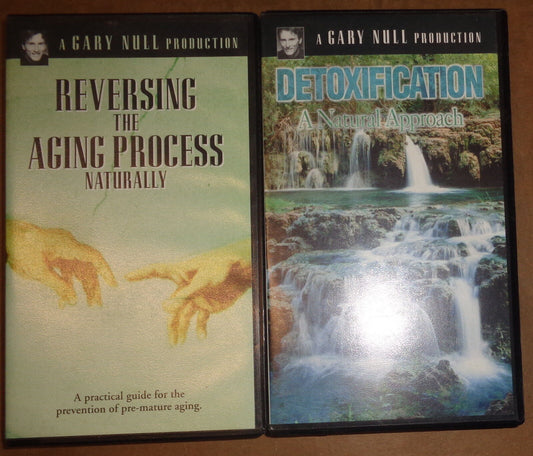 2 GARY NULL VHS tapes: Reversing The Aging Process Naturally + Detoxification