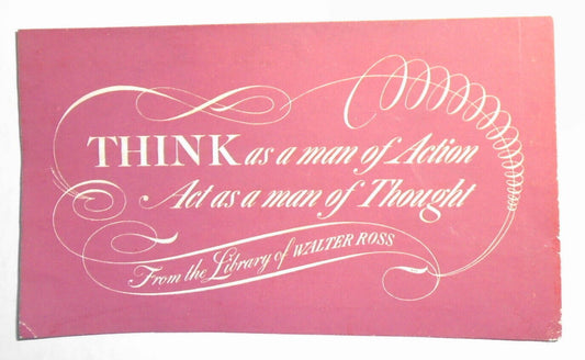 Walter Ross - Ex Libris Bookplate - 1930's.