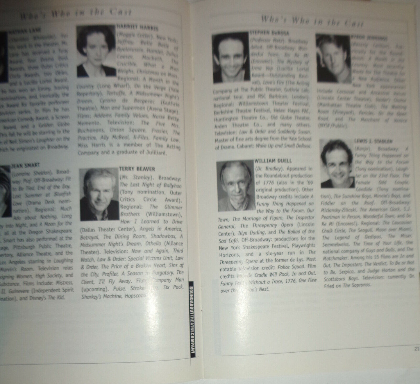 THE MAN WHO CAME TO DINNER - STAGEBILL - OPENING NIGHT: JULY 27, 2000