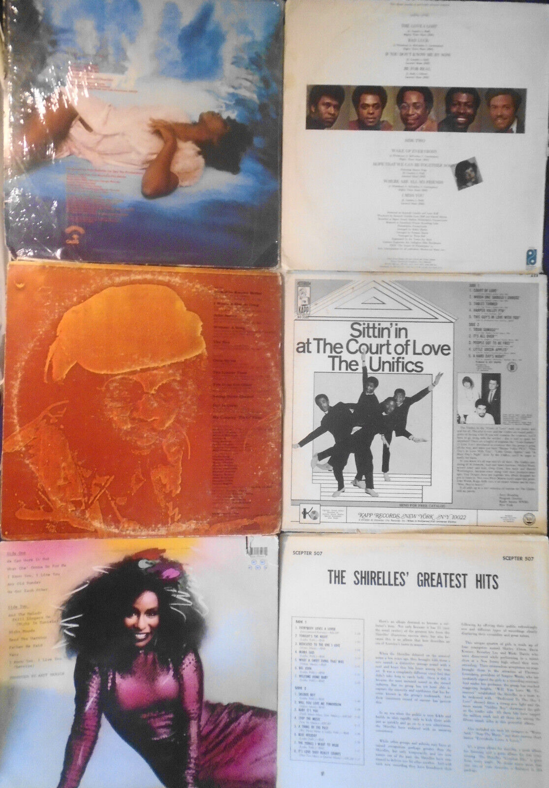 Lot of 6 R&B Soul vinyl LP record albums - Blue Notes, Chaka Khan, Billy Preston
