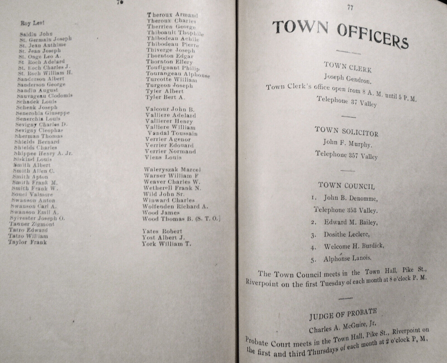 1914 West Warwick town tax as assessed and apportioned on the inhabitants...