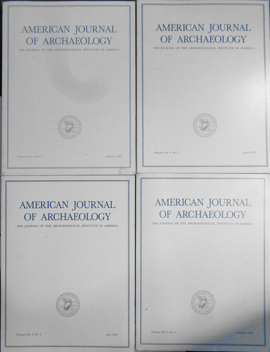 American Journal of Archaeology - 4 quarterly issues 1997