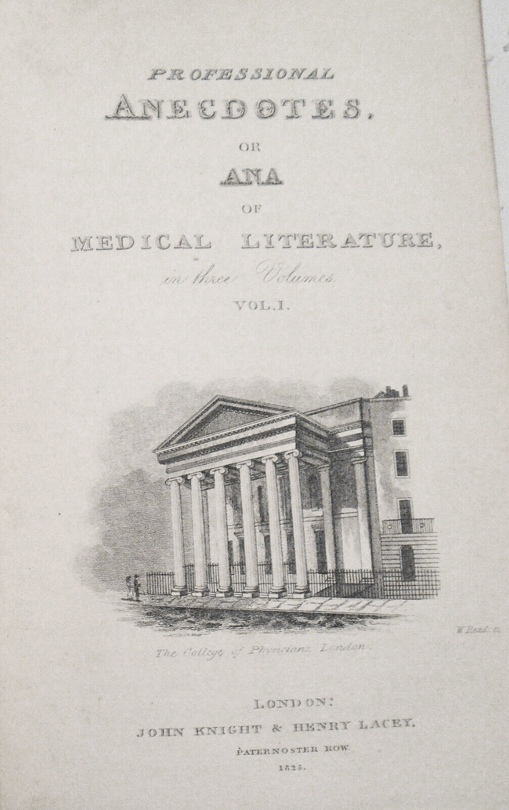 1825 Professional Anecdotes or Ana of Medical Literature 3 Volumes First edition