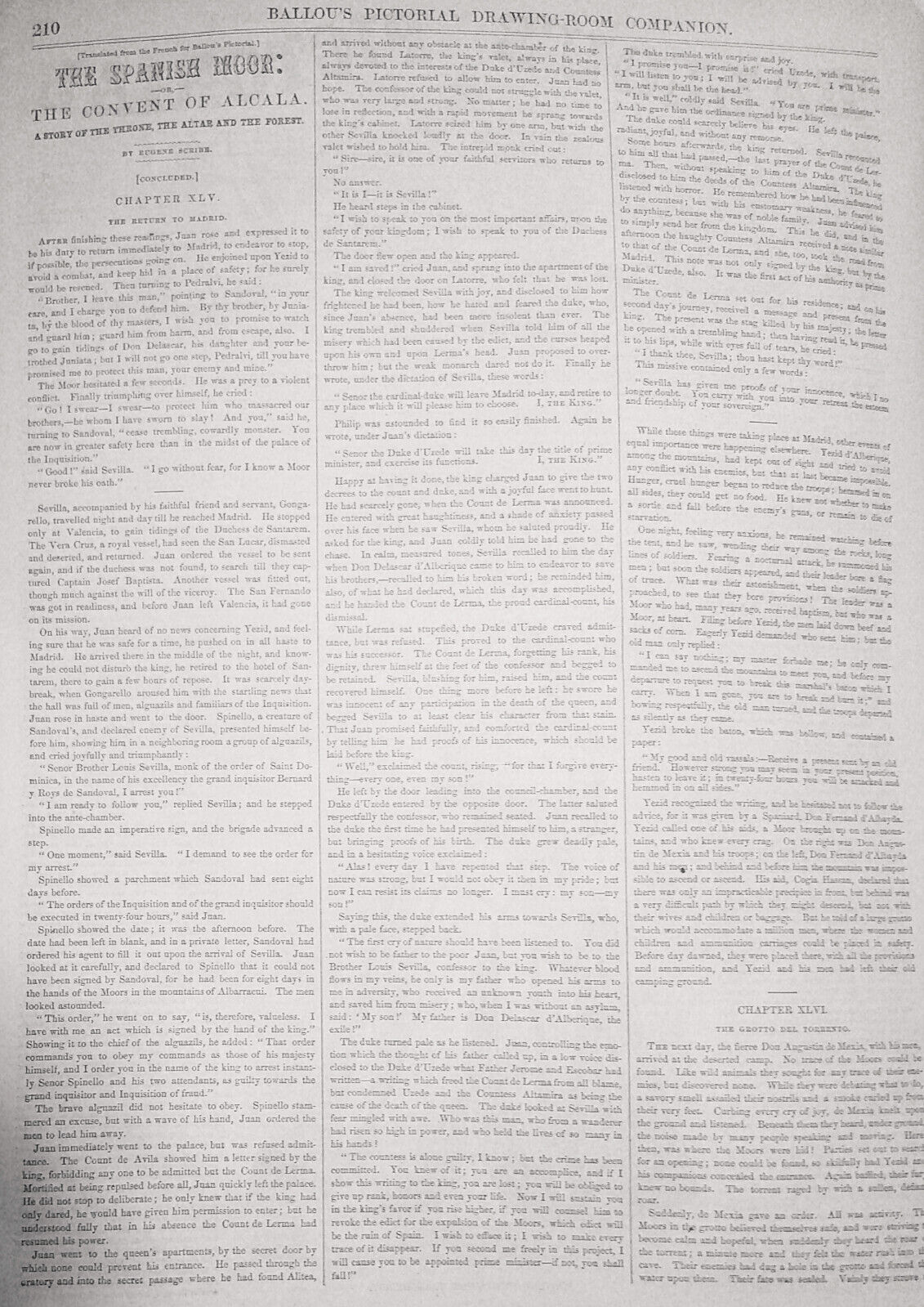 Ballou's Pictorial April 4, 1857 - Sargent's "Arctic Adventure"; Female College