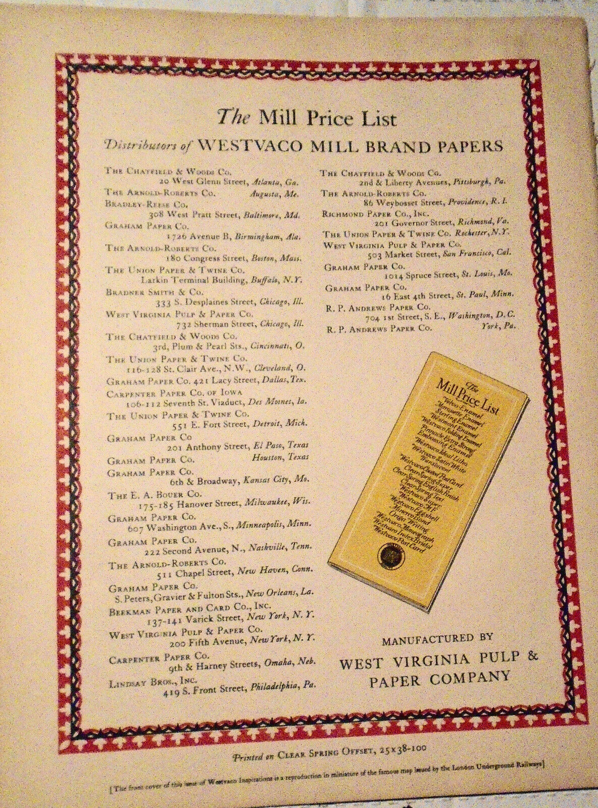 Westvaco Inspirations for Printers #12 (1926). British Edition.