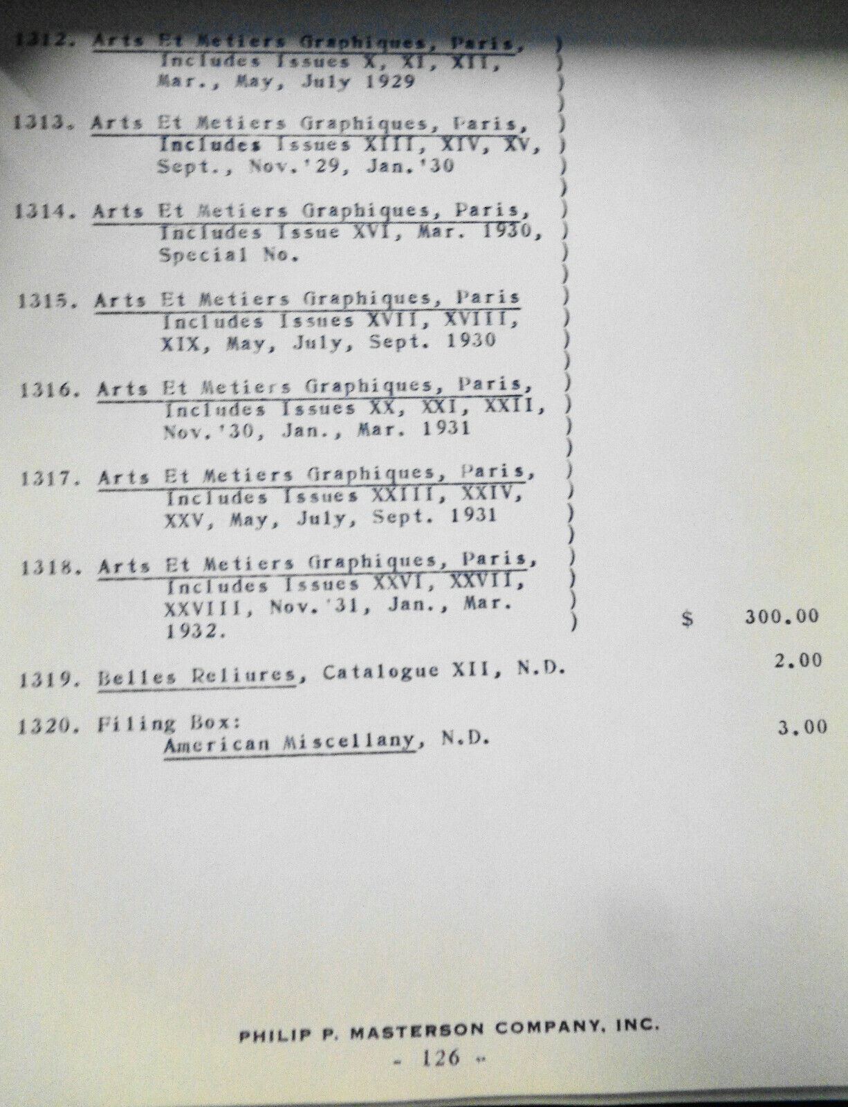 Appraisal - Estate of Mary Flagler Cary - Typographical Books, Fine Presses 1967