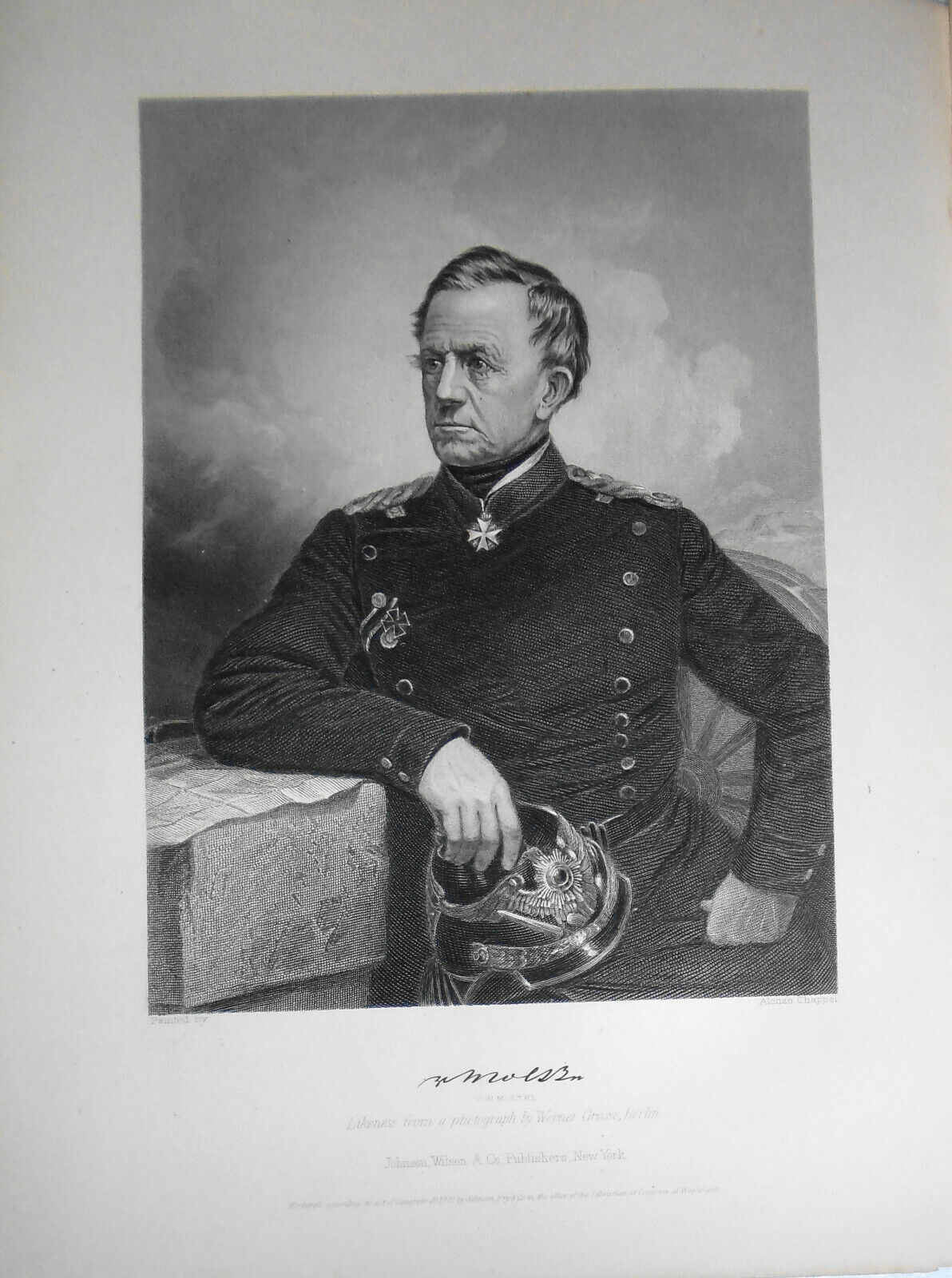 Count von Moltke - steel engraving - 1876 - Duyckinck Internationale Gallerie