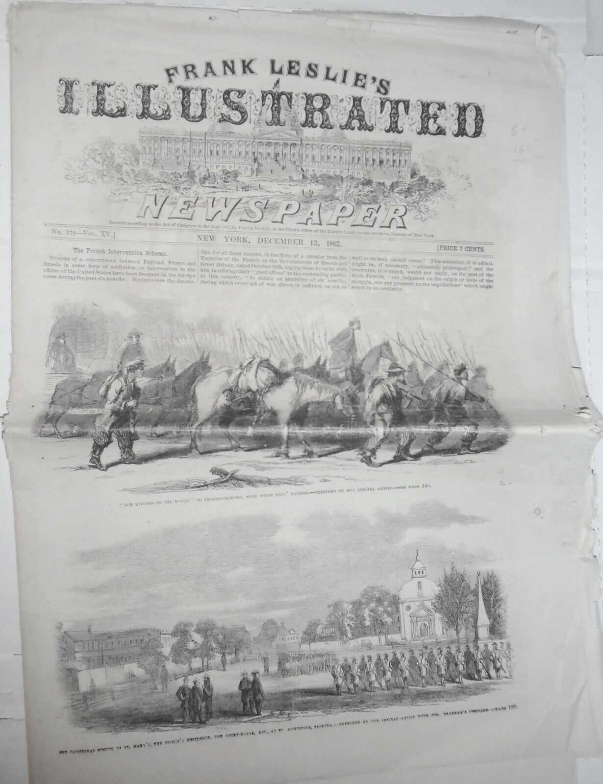 Frank Leslie's Illustrated Newspaper - December 13, 1862 - US Civil War, etc.
